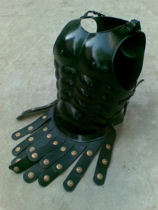 Black Roman Muscle Armor Cuirass Costume Collectible Larp In Antique photo