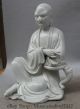 12 ' Chinese De Hua Porcelain Seat Arhat Damo Bodhidharma Dharma Buddha Statue Other photo 1