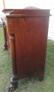Large Antique Empire Style Flame Mahogany Sideboard Buffet Columns Lion Feet 1800-1899 photo 6