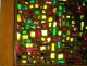 Stained Glass Mosaic Dalle De Verre Window Framed In Oak 1940-Now photo 2