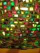Stained Glass Mosaic Dalle De Verre Window Framed In Oak 1940-Now photo 3