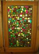Stained Glass Mosaic Dalle De Verre Window Framed In Oak 1940-Now photo 4