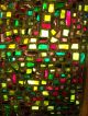 Stained Glass Mosaic Dalle De Verre Window Framed In Oak 1940-Now photo 6