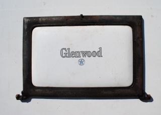 Glenwood Stove Oven Door Old Vintage Antique With Logo Trade Mark Sign photo