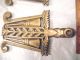 Vintage Of Pair Solid Cast Brass Ornate Sad Iron Cooling Trivet Stands Trivets photo 1