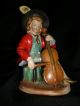 Pair Antique Porcelain Musicians Figurines Wales Made In Japan Horn Cello Player Figurines photo 3