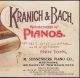 Ca.  1894 Kranich & Bach Piano Co New York Fairy Cherub Advertising Blotter Card Keyboard photo 3