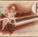 Ca.  1894 Kranich & Bach Piano Co New York Fairy Cherub Advertising Blotter Card Keyboard photo 5