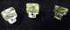 Antique Square Buttons Of 3 Missing Rhinestone Settings Restoration Project Buttons photo 1