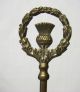 Antique Brass Hearth Toasting Fork W/ Scottish Thistle Design Metalware photo 1