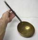 Antique Primitive Hand Wrought Brass & Iron Long - Handled Ladle / Dipper Metalware photo 3