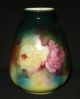 Antique Austrian Vase Bud Royal Bonn Style Pink Roses Transfer Austria Sale Mrk Vases photo 7