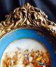Antique Sevres Style Hand Painted Charger Battle Scene Framed Plates & Chargers photo 1