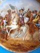 Antique Sevres Style Hand Painted Charger Battle Scene Framed Plates & Chargers photo 6