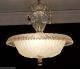 505 Vintage 40s Ceiling Light Lamp Fixture Glass Chandelier Re - Wired Chandeliers, Fixtures, Sconces photo 1