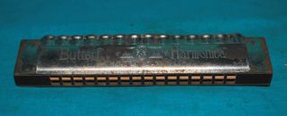 1900 ' S Vintage Butterfly Brand Harmonica (musical Instrument) Made In Japan photo