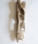 Tribal Artifact Carving Sculpture Of Male Figure Standing On Ancestor’s Head L23 Pacific Islands & Oceania photo 9