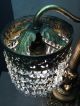Awesome Antique Brass & Iron Cherub Table Lamp W/crystals,  Early 1900 ' S Victorian photo 4