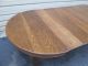 54679 Antique Round Oak Dining Table With 6 Leafs 1900-1950 photo 1