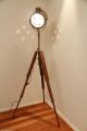 Antique Finish Floor Search Light Lamp With Tripod Floor Lamp Collectible Gift Telescopes photo 1