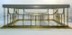 Late Mid - Century Large Brass,  Wood And Glass Coffee Table Mid-Century Modernism photo 9