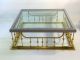 Late Mid - Century Large Brass,  Wood And Glass Coffee Table Mid-Century Modernism photo 1