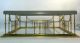 Late Mid - Century Large Brass,  Wood And Glass Coffee Table Mid-Century Modernism photo 7