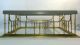 Late Mid - Century Large Brass,  Wood And Glass Coffee Table Mid-Century Modernism photo 8
