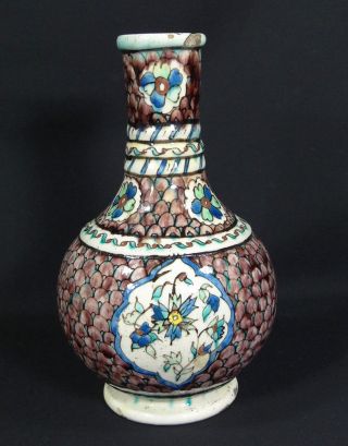 19c.  Antique Ottoman Turkish Iznik Islamic Faience Ceramic Vase Jug Ewer Pitcher photo