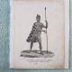 Hawaii Warrior In Kings Dress With Classic Feather Cape - C1838 Plate 13 Rare Pacific Islands & Oceania photo 1