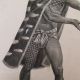 Hawaii Warrior In Kings Dress With Classic Feather Cape - C1838 Plate 13 Rare Pacific Islands & Oceania photo 4