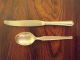 Antique Silver Serving Spoon,  Hallmarked 90,  With Free Knife Mixed Lots photo 3