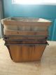 5 Vintage Quart Berry Box Containers 4 Wood,  1 Cardboard W/advertising Repurpose Primitives photo 7