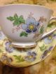 Tuscan Tea Cup & Saucer Handpainted Floral Pattern Pail Yellow Signed - Numbered Cups & Saucers photo 5