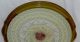 Antique 1920;s Oval Glass Top Serving Tray Plastic Horn Rim/w Handles Large Trivets photo 4