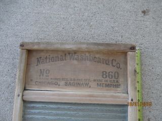 Antique Primitive National Washboard Co No.  860 Glass Washboard Rustic Decor photo