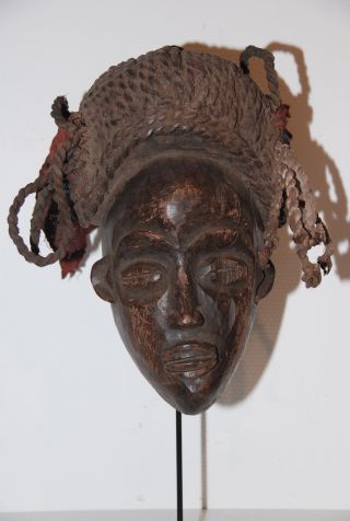 Angola: Old Tribal African Mask From The Chokwe photo