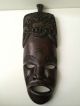 Hand Carved Solid Wood African Mask Ornament Tribal Wall Hanging Other photo 1