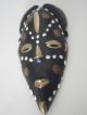 Africa Nigerian Wooden Mask With Kobo Coins,  Bronze And Cowrie Shells New Price Masks photo 7