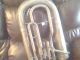 Baritone Horn Antique Silver And Brass Buescher Extremely Rare Not Elkhart Conn Brass photo 1