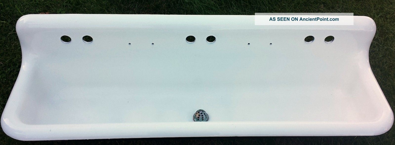 Antique Cast Iron Sink,  Industrial,  Made In The Usa In 1959,  Porcelain Plumbing photo
