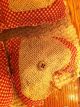 Folk Art Primitive Country/ Valentine ' S Burlap Red Checkered Hearts 2 Lg Pairs Primitives photo 3