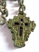 1300 A.  D British Found Medieval Bronze Ecclesiastical Reliquary Cross Pendant.  Vf British photo 2