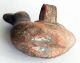 Ancient Roman Figural Zoomorphic Painted Terracotta Oil Lamp Filler/1st - 2nd Cent Roman photo 2
