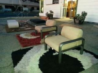 2 Vintage 1970s Knoll International Gae Aulenti Lounge Chairs - Beige photo
