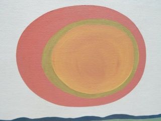 Vintage Mid Century Modern Painting On Canvas 60 