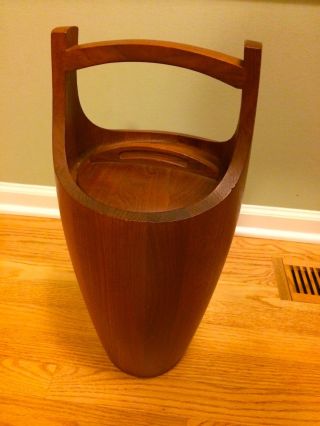 Vintage Dansk Designs Denmark Danish Modern Ihq Jen Quistgaard Teak Ice Bucket photo