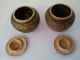Antique Hand Carved Small Chinese Lidded Jars Pots photo 9