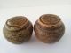 Antique Hand Carved Small Chinese Lidded Jars Pots photo 11