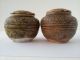 Antique Hand Carved Small Chinese Lidded Jars Pots photo 5